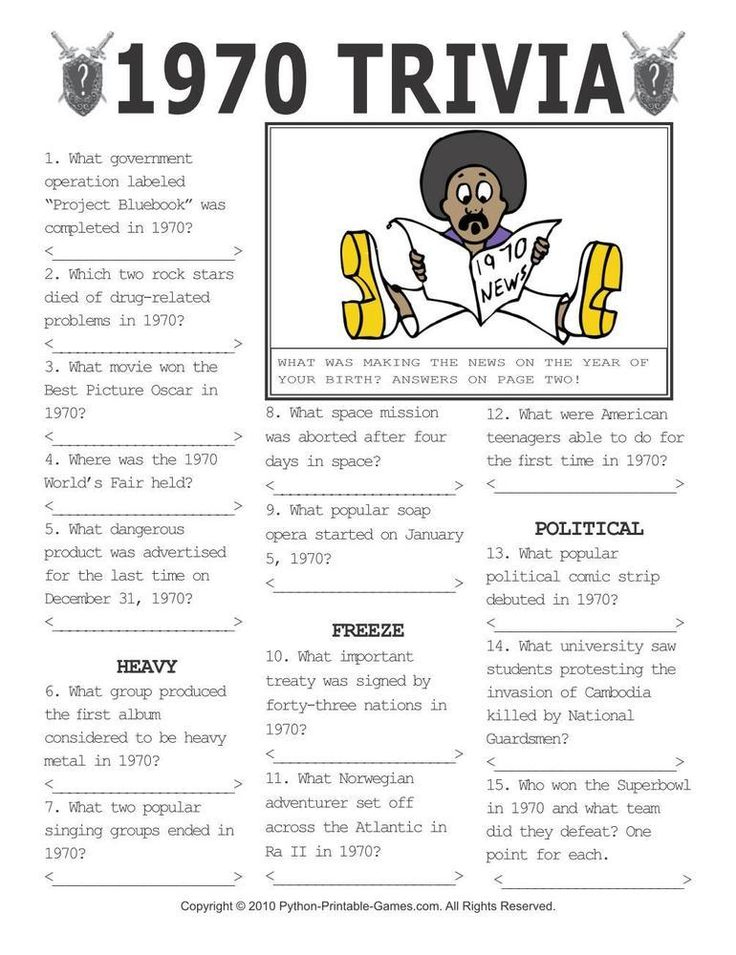 1970 S Music Trivia Questions And Answers Printable Printable