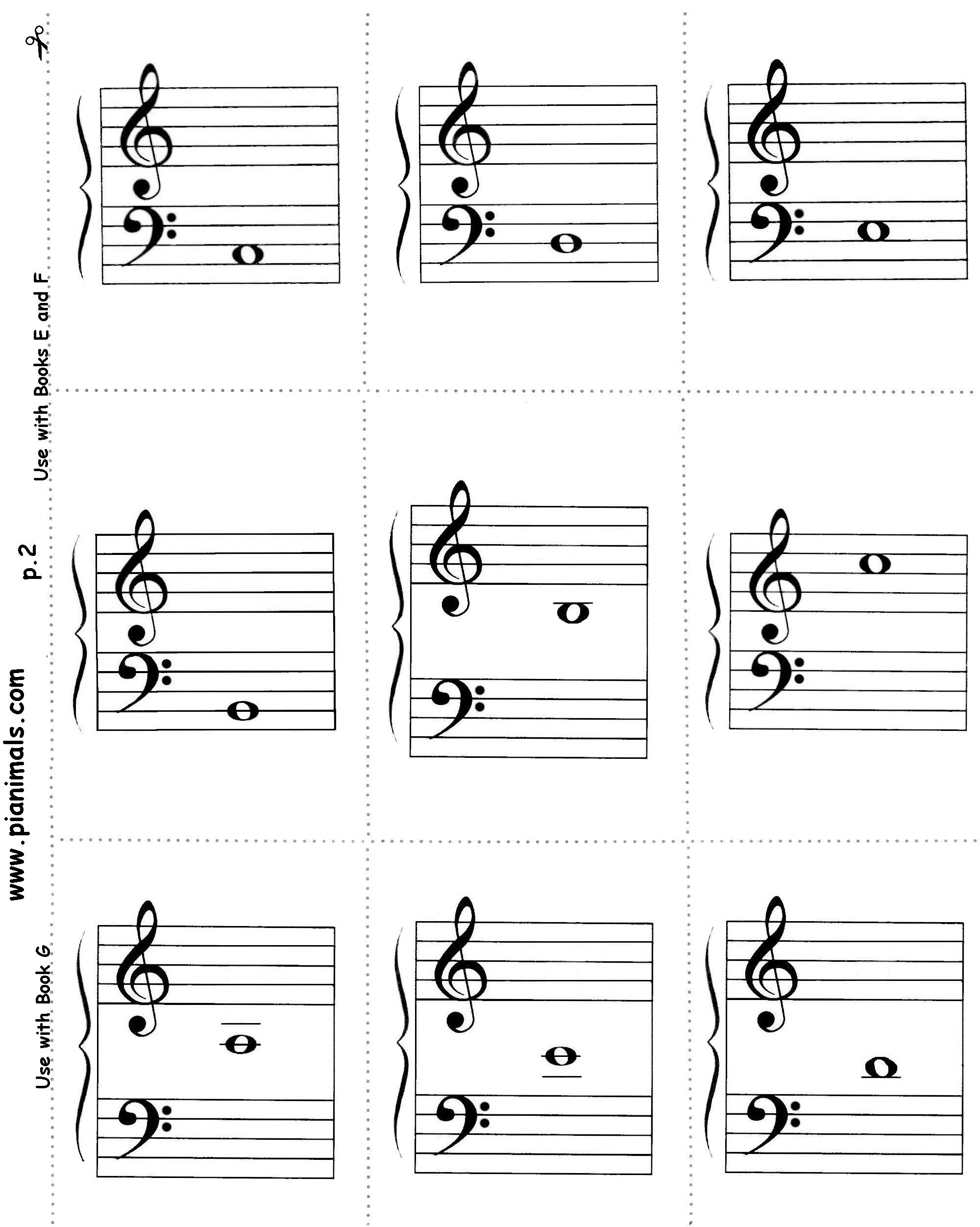 Music Notes Flash Cards Printable Printable Music