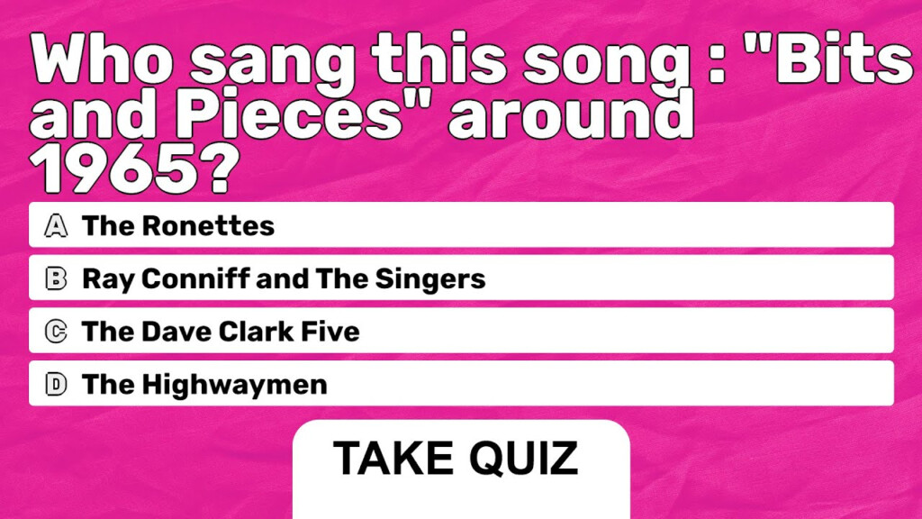 60s Song Trivia Quiz YouTube