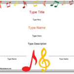 8 Printable Music Certificate Templates Word PSD AI PDF Documents