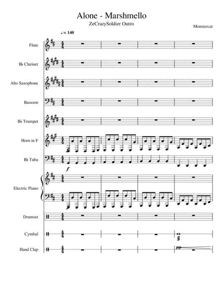 Alone Marshmello By Marshmello Digital Sheet Music For Score 