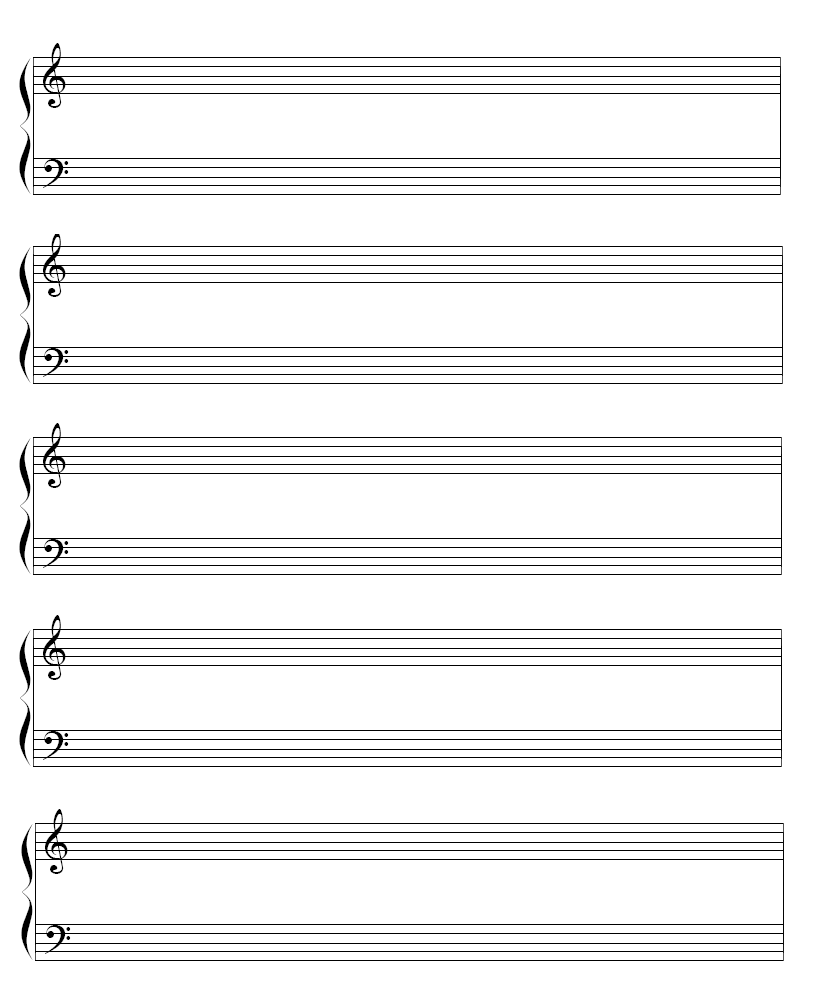 Blank Piano Sheet Music For All My Fellow Piano Lovers Blank Sheet 