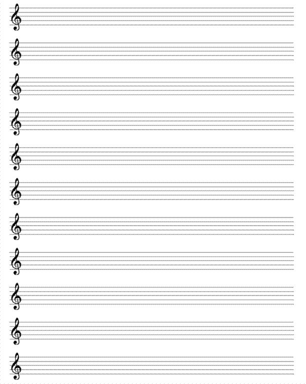 Blank Sheet MUSINGS OF A WANDERER Violin Sheet Music Blank