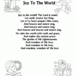 BlueBonkers Joy To The World Free Printable Christmas Carol Lyrics