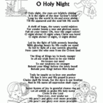 BlueBonkers O Holy Night Free Printable Christmas Carol Lyrics Sheets