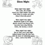 BlueBonkers Silent Night Free Printable Christmas Carol Lyrics