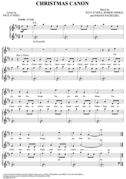 Christmas Canon Sheet Music Violin Sheet Music Christmas Piano 