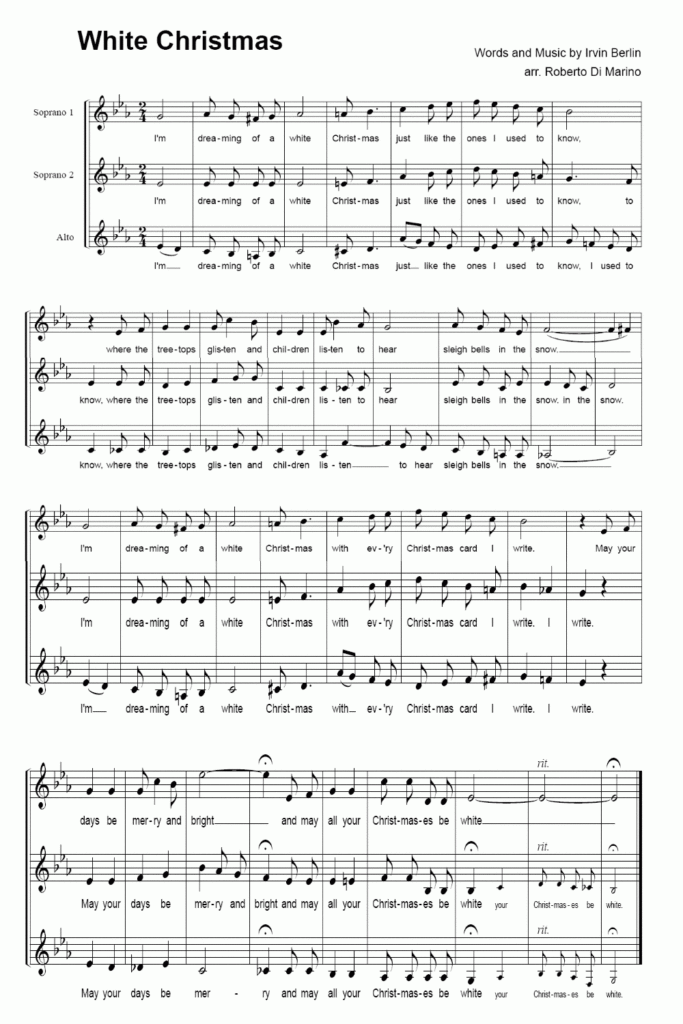 Christmas Carols Sheet Music Free Printable Free Printable A To Z