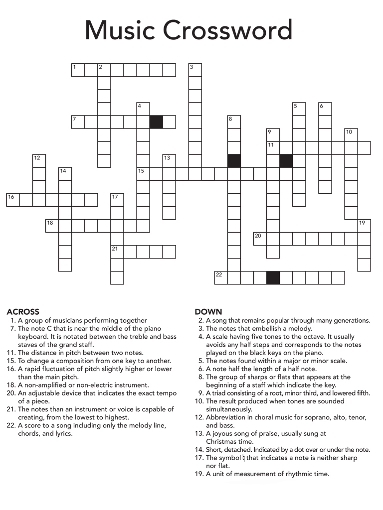 Crossword Puzzles For Adults Best Coloring Pages For Kids