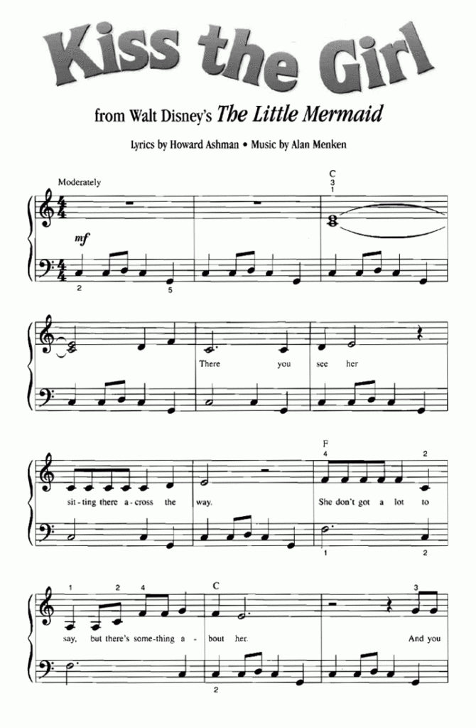 Disney Piano Sheet Music Free Printable That Are Canny Russell Website