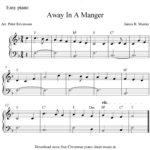 Easy Free Christmas Piano Sheet Music Away In A Manger