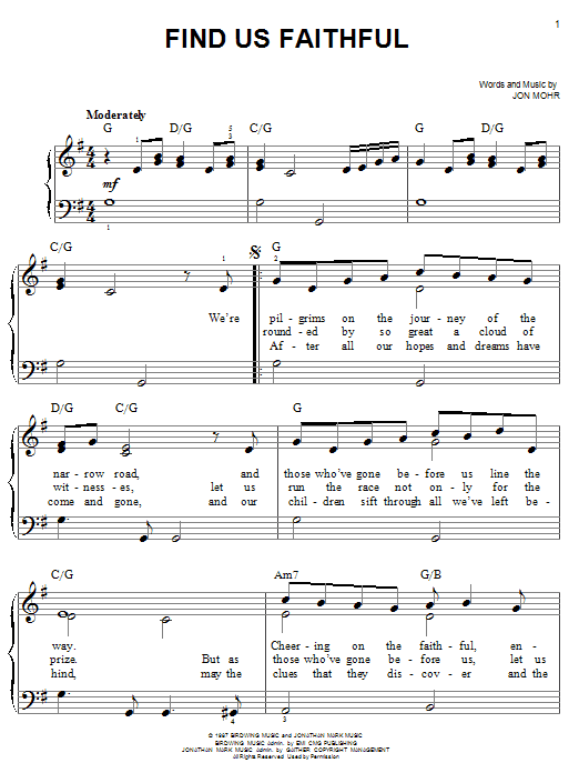 Find Us Faithful Sheet Music Direct