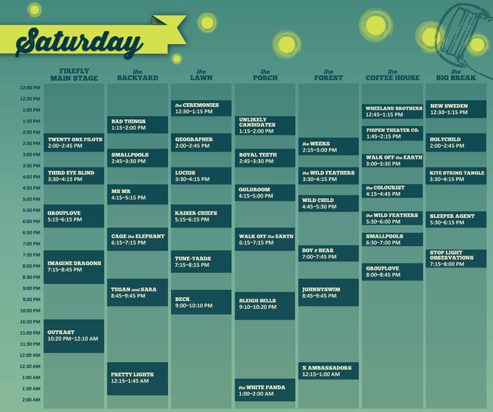 Firefly Music Fest Releases Daily Schedule