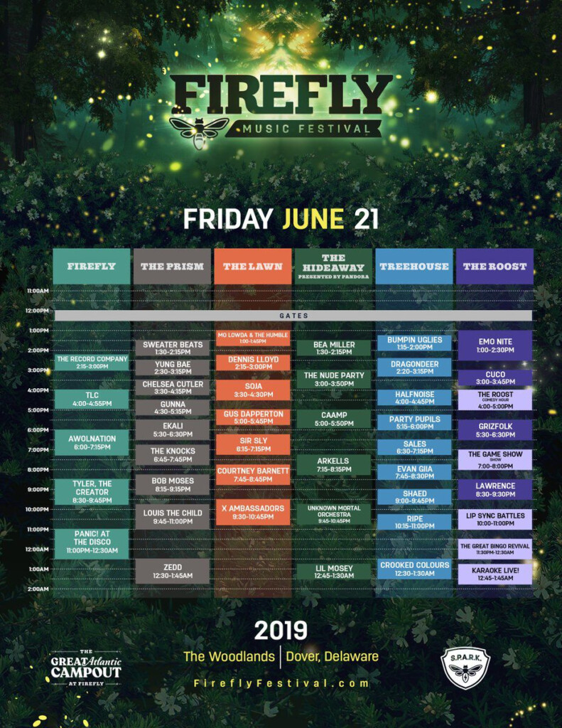 Firefly Music Festival Schedule Released Find Out When The Acts You 