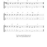 Free Bass Guitar Tab Sheet Music Love Me Tender Aura Lee