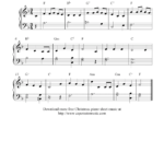 Free Christmas Sheet Music For Easy Piano We Wish You A Merry Christmas