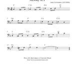 Free Easy Cello Sheet Music Melody In F simplified And Shortened Version