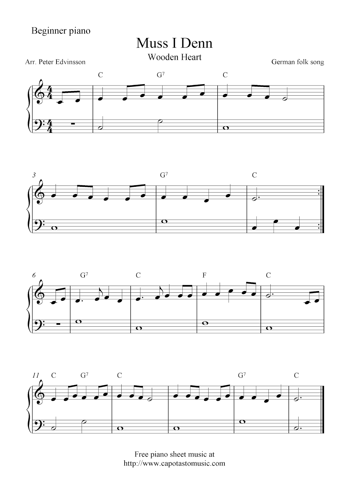 Printable Beginner Piano Sheet Music Printable Music