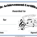 Free Editable Music Certificate Template Free And Customizable