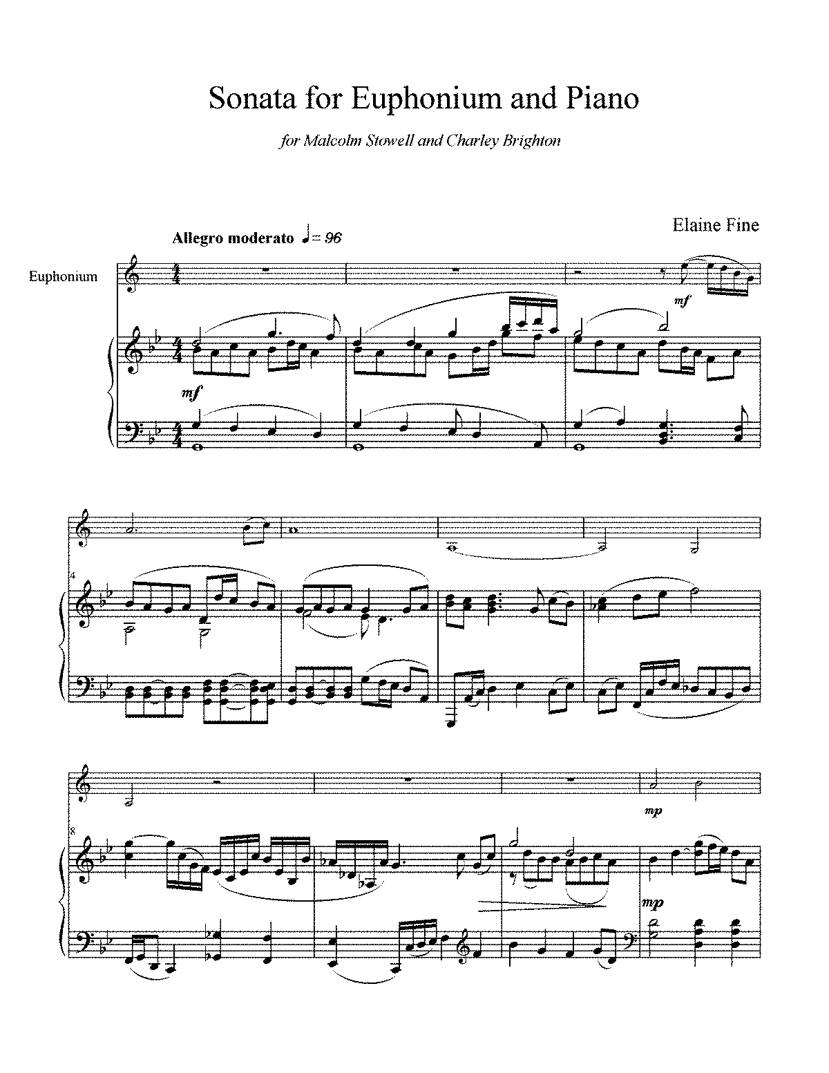 Free Euphonium Sheet Music Treble Clef Dragon Roost Island Euphonium