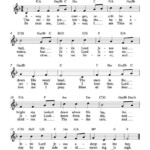 Free Lead Sheet Away In A Manger Cradle Song Easy Piano Sheet