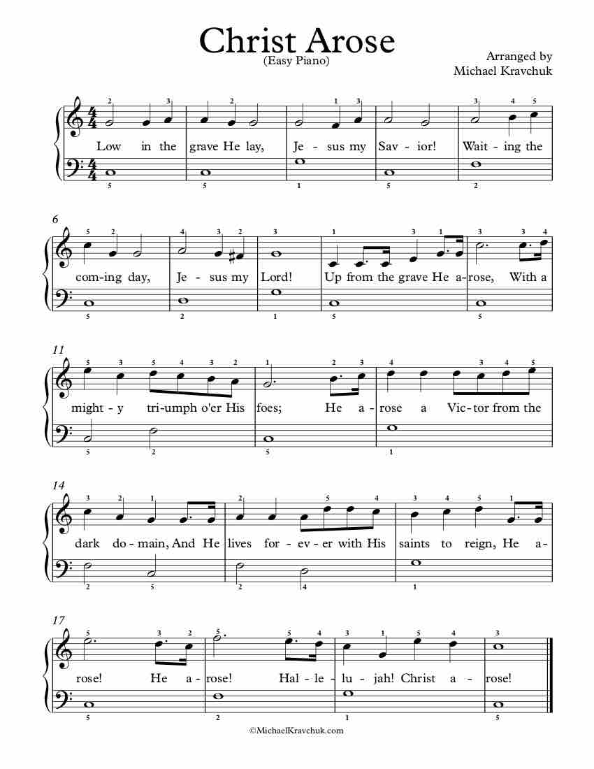 Free Printable Christian Piano Sheet Music Piano Sheet Music With Letters