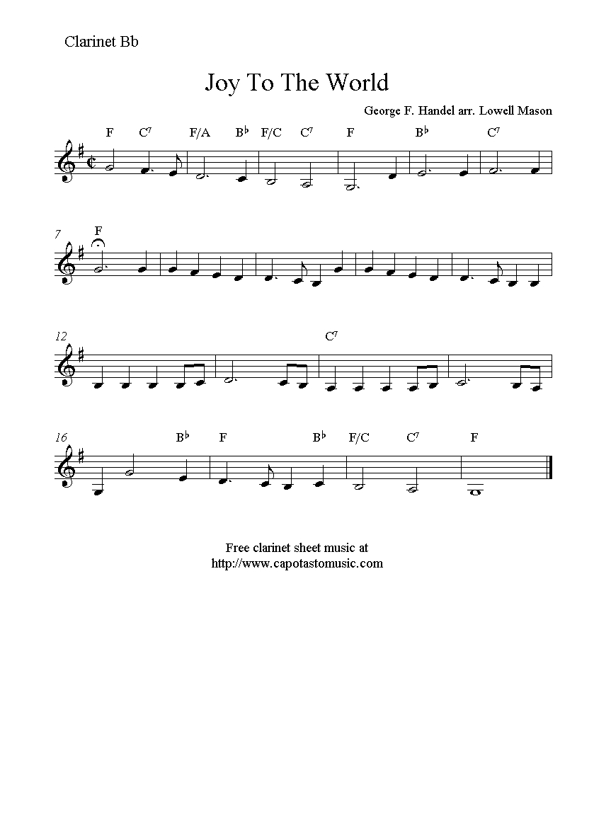 Free Printable Christmas Songs For Clarinet Free Printable