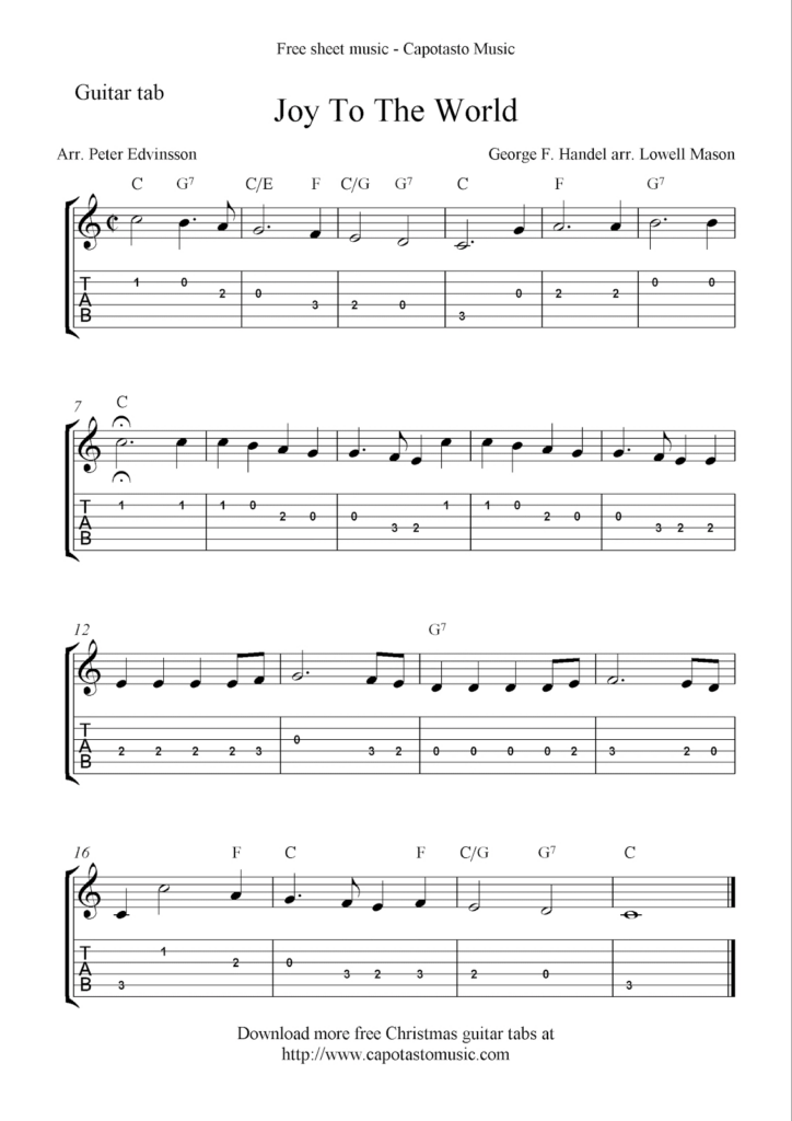 Free Printable Guitar Tabs For Beginners Free Printable