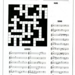 FREE Printable Music Notes Crossword Puzzle Music Activities Music