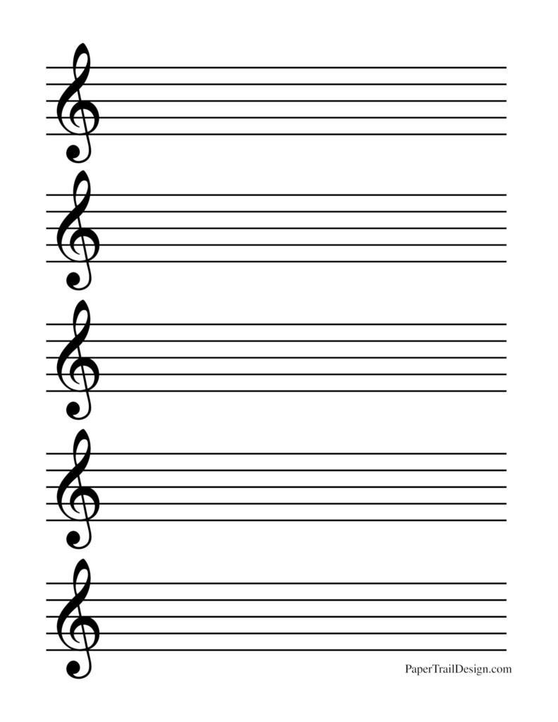 Free Printable Music Staff Paper Paper Trail Design