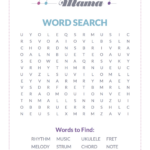 Free Printable Music Word Searches Free Printable