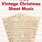 Free Printable Vintage Christmas Sheet Music Rose Clearfield