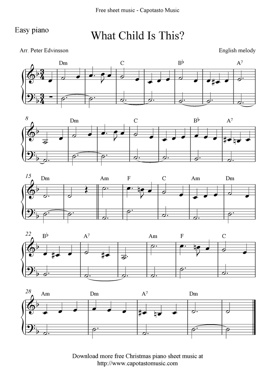 Free Sheet Music Scores Free Christmas Piano Sheet Music What Child 