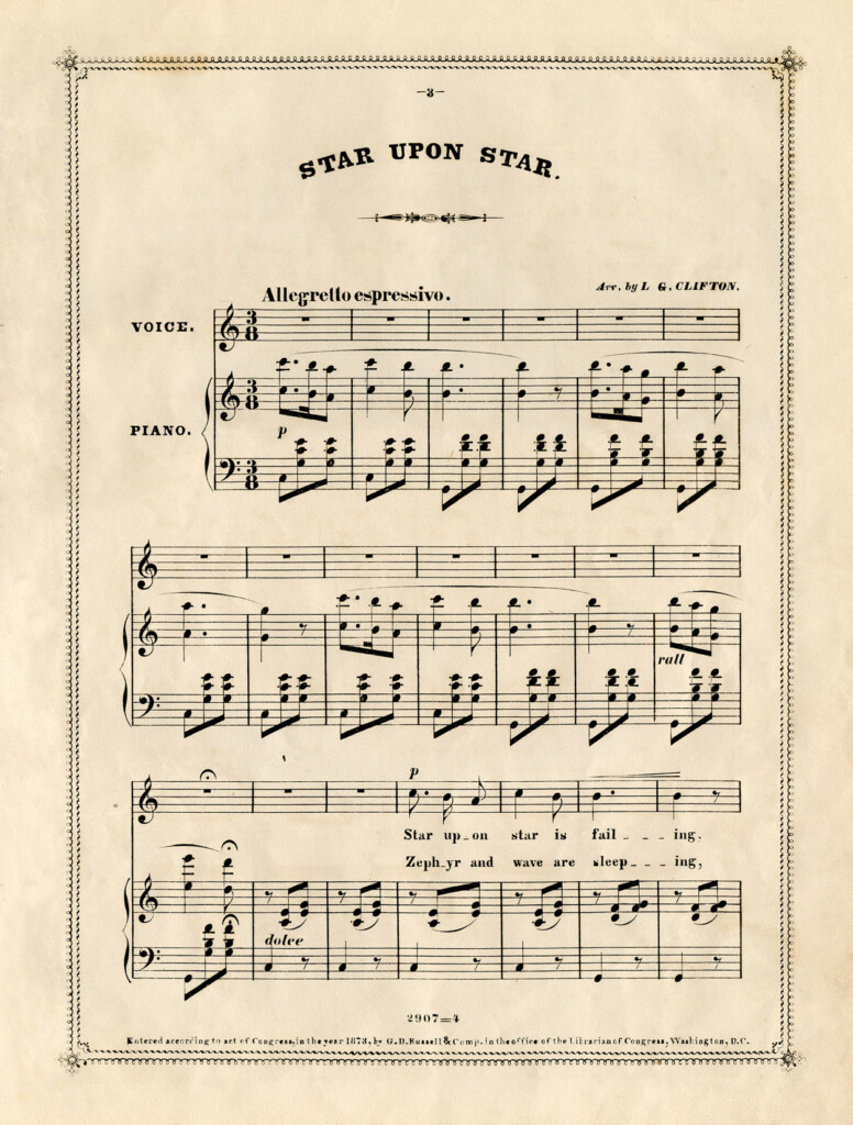 Free Vintage Sheet Music The Graphics Fairy