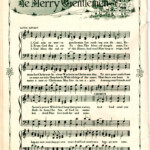 God Rest Ye Merry Gentlemen Vintage Christmas Carol Song Sheet