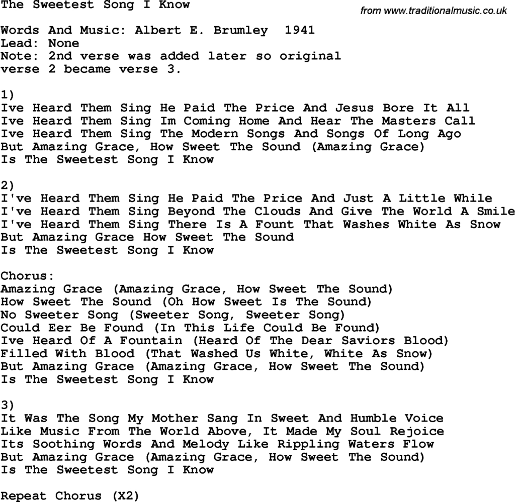 Gospel Song Lyrics Free Printable Free Printable