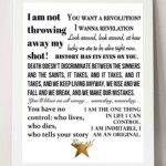 Hamilton The Musical Quotes Lyrics Poster Print Broadway Musical