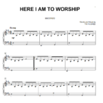 Here I Am To Worship Sheet Music Direct