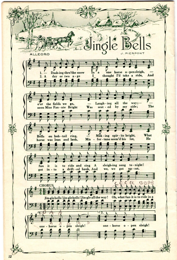 Holidays Homeschool Home Christmas Sheet Music For Scrapbooking