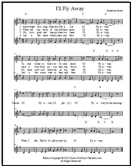  I ll Fly Away Free Fiddle Sheet Music Easy Guitar Tabs