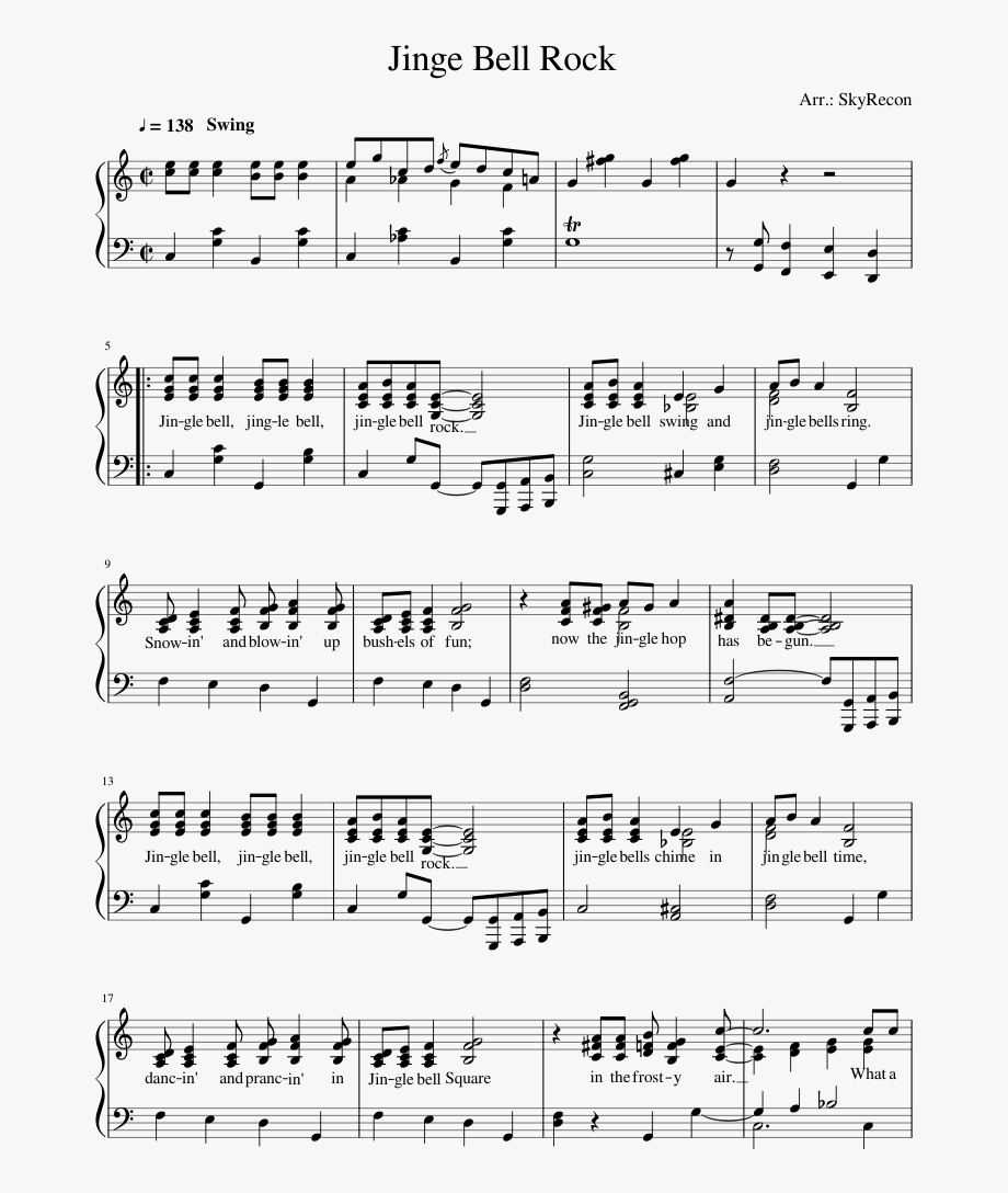 Jingle Bell Rock Sheet Music For Piano Download Free Join Us For A 