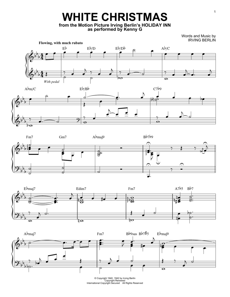 Kenny G White Christmas Sheet Music PDF Notes Chords Christmas 