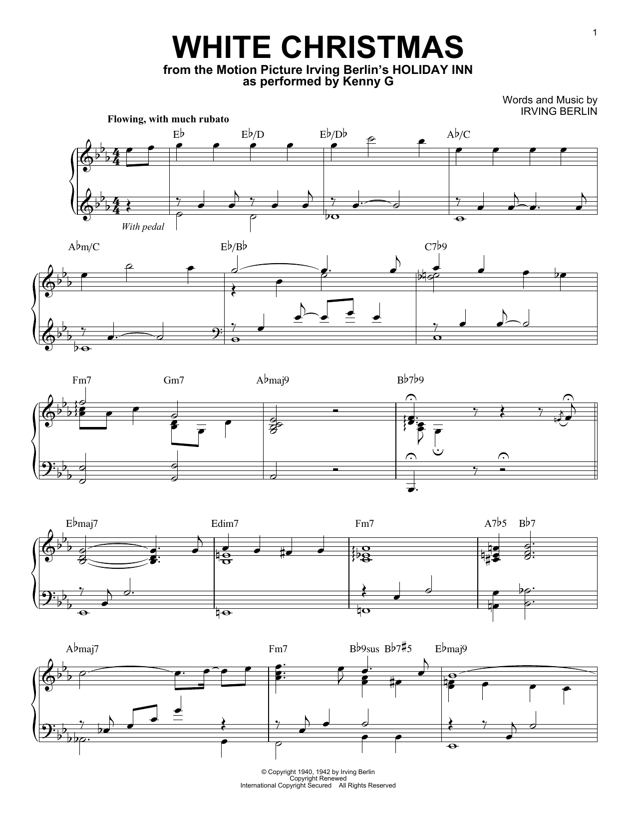 Kenny G White Christmas Sheet Music PDF Notes Chords Christmas