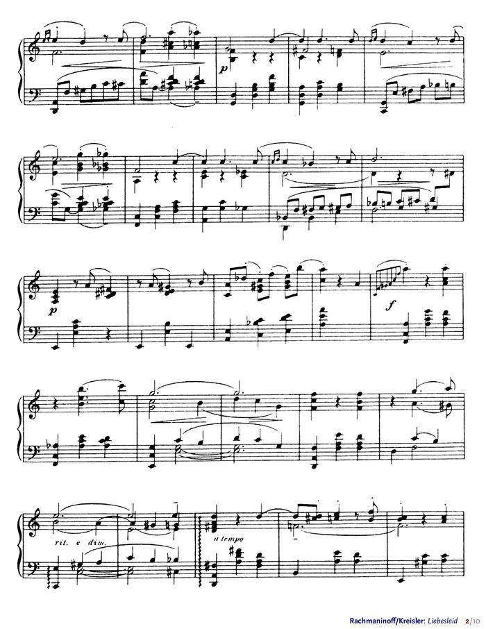 Love s Sorrow Free Sheet Music By Fritz Kreisler Pianoshelf