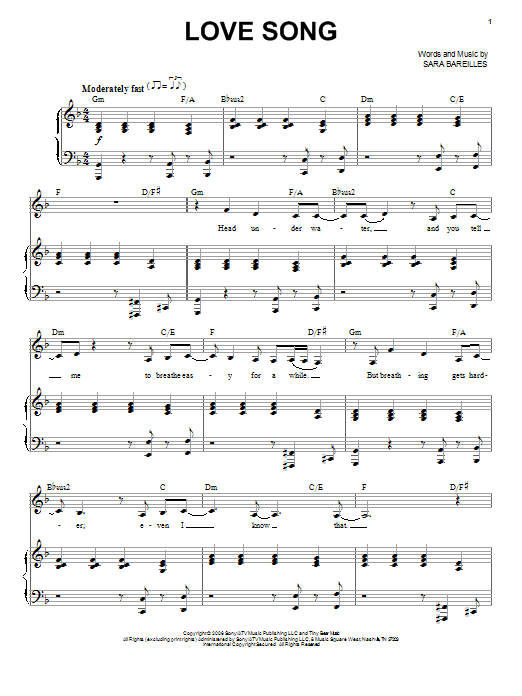 Love Song Sheet Music Direct