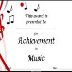 Music Award Certificates editable Awards Certificates Template