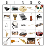 Music Instrument Bingo Card