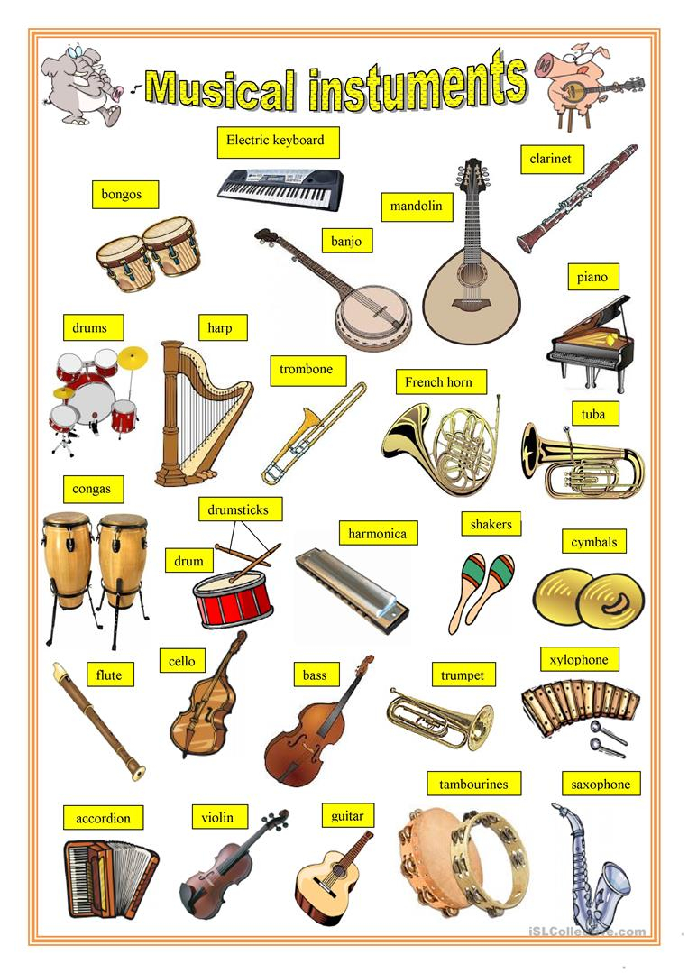 Musical Instruments1 Worksheet Free ESL Printable Worksheets Made By 