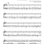 Ode To Joy By Ludwig Van Beethoven Piano Sheet Music Intermediate Level