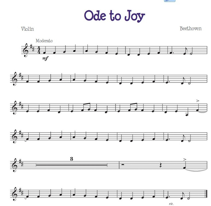 Ode To Joy For The Beginner Violinist Violin Music Violin Lessons 